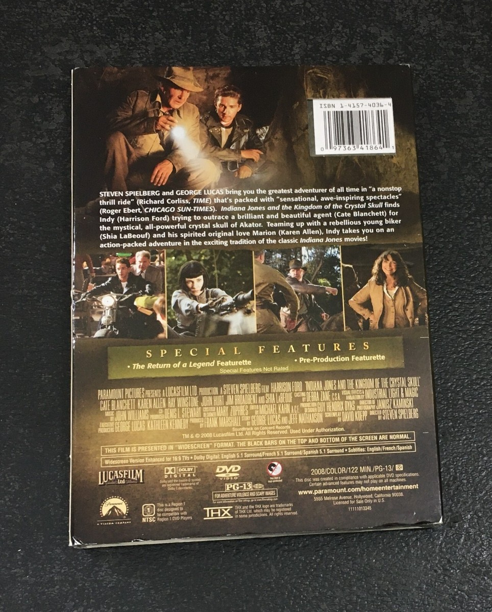 DVD(K) Indiana Jones and the Kingdom of the Crystal Skull DVD