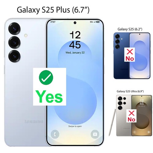 Funda con ranura para tarjeta para Samsung Galaxy S25+ S25-Plus SM-S936 cubierta de cámara soporte - Imagen 2 de 19