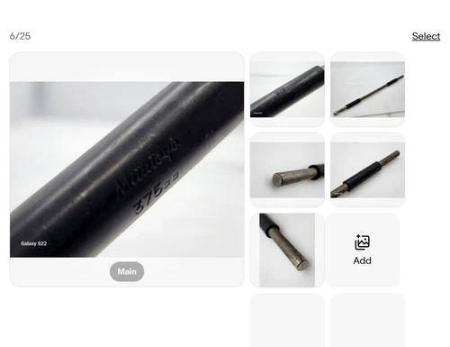MITUTOYO 375mm ±0μm Micrometer Standard End Measuring Bar Rod  32411