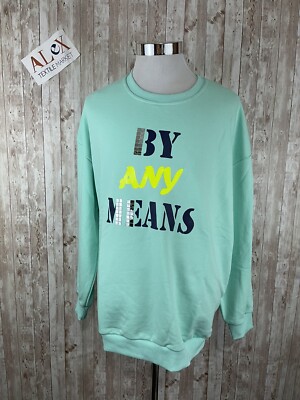 John Dean Shirt Mens 2XL Sweater Beaded By Any Means Pullover Green N155