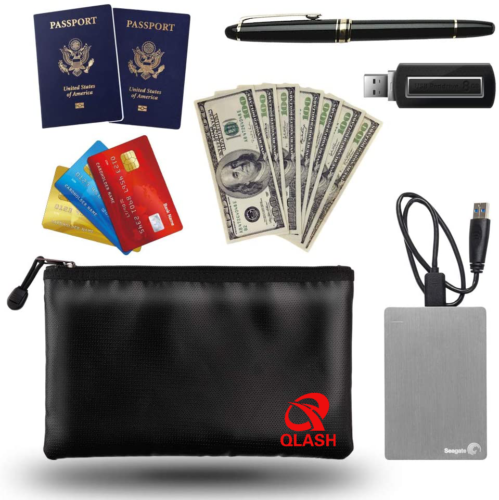 NUOVA borsa impermeabile e ignifuga 2000°F soldi passaporti borsa di sicurezza documenti Stati Uniti - Foto 5 di 9