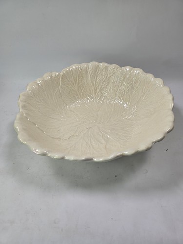 Set of 4 Ceramic White Cabbage Lettuce Leaf Bowl Pearlescent Iridescent. USA. - Picture 15 of 24