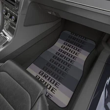 Bride Black Tribute Floor Mats (Set of 4), 90's JDM Bride Floor Mats, Drift Mats