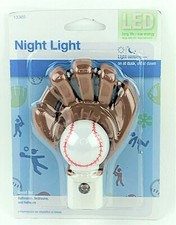 Baseball Glove and Ball Sports LED Night Light - Auto On/Off - Cool to Touch