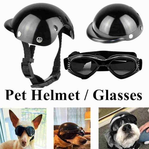 Small Motorcycle Safety Helmet For Pet Cat Dog Puppy Protect Bike Accessories ~