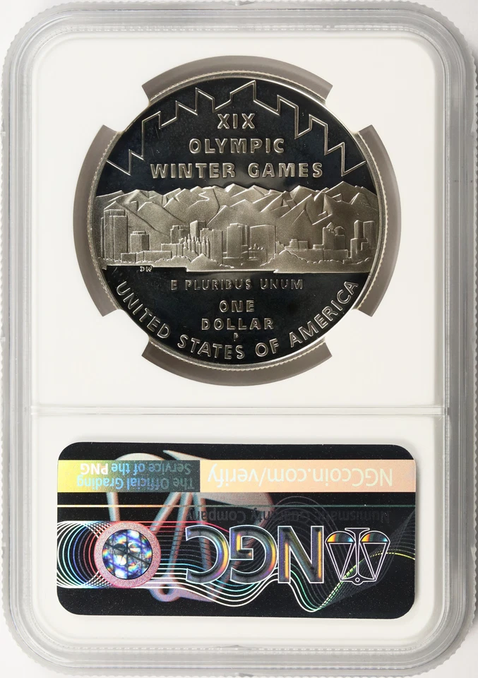 2002-P Proof Olympics Silver Dollar $1 NGC PF69 Ultra Cameo - Image 2 of 2