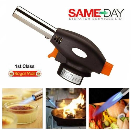 Bruciatore Torcia Soffiatore Gas Butano Lanciafiamme Campeggio Saldatura BBQ Strumento Accensione Auto - Foto 2 di 5