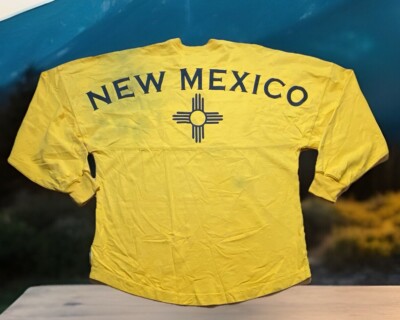 Santa Fe New Mexico Spirit Jersey Long Sleeve Shirt Small Yellow