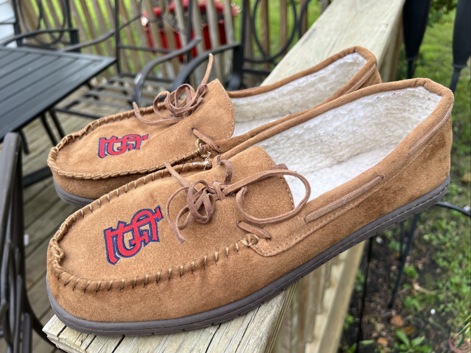 SAOLA Pantofole mocassino MLB da uomo marrone chiaro con suola in gomma dura