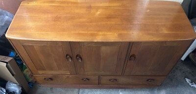 Ercol Sideboard 1960???s Vintage Solid Elm Wood | eBay UK