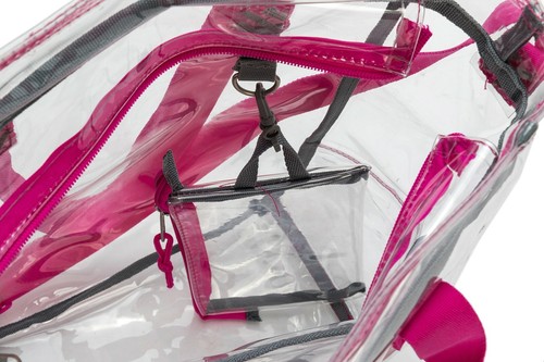 15.5" Clear Tote Bag High Quality See through PVC Bag - Picture 32 of 48