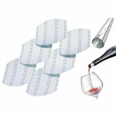100 Pezzi  50/100 Pezzi Versatore Per Vino In Alluminio Argentato Pieghevole Flessibile Riutilizzabile~p137117836