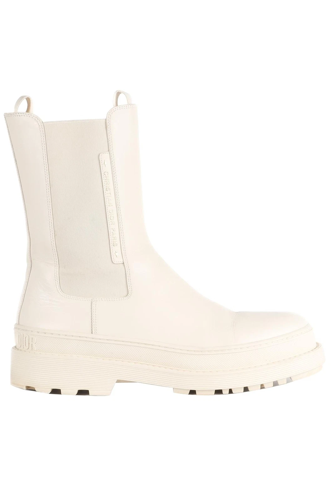 BOTTINES CUIR CHRISTIAN DIOR ECRU TRIAL EU 41, UK 8, US 11