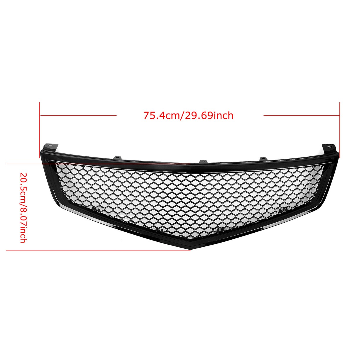 Front Bumper Grille Grill For Acura TL 2007-2008 Black Carbon