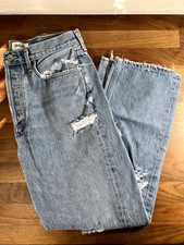 AGOLDE Women  s 90  s Denim Jeans - Size 28 - Lineup Baggy Distressed with Holes