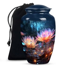 Large Lily Flower Urns For Adult Human Ashes Man Unique Urn For Female