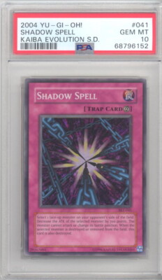 PSA 10 - Yu-Gi-Oh Card - SKE-041 - SHADOW SPELL (super rare holo