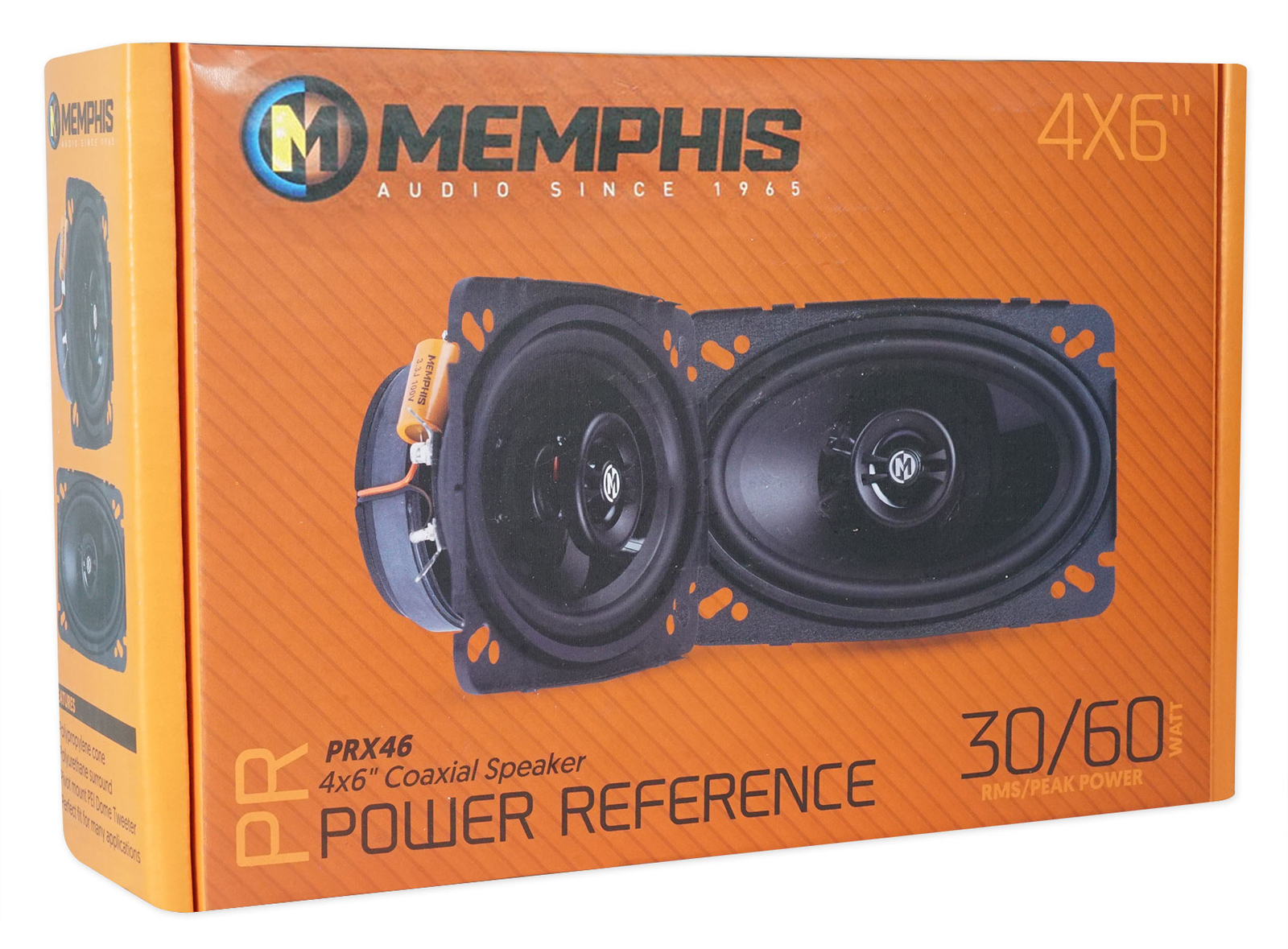 Пара 2-полосных автомобильных динамиков Memphis Audio PRX46 4x6 мощностью 60 Вт с поворотными твитерами 4x64x6
