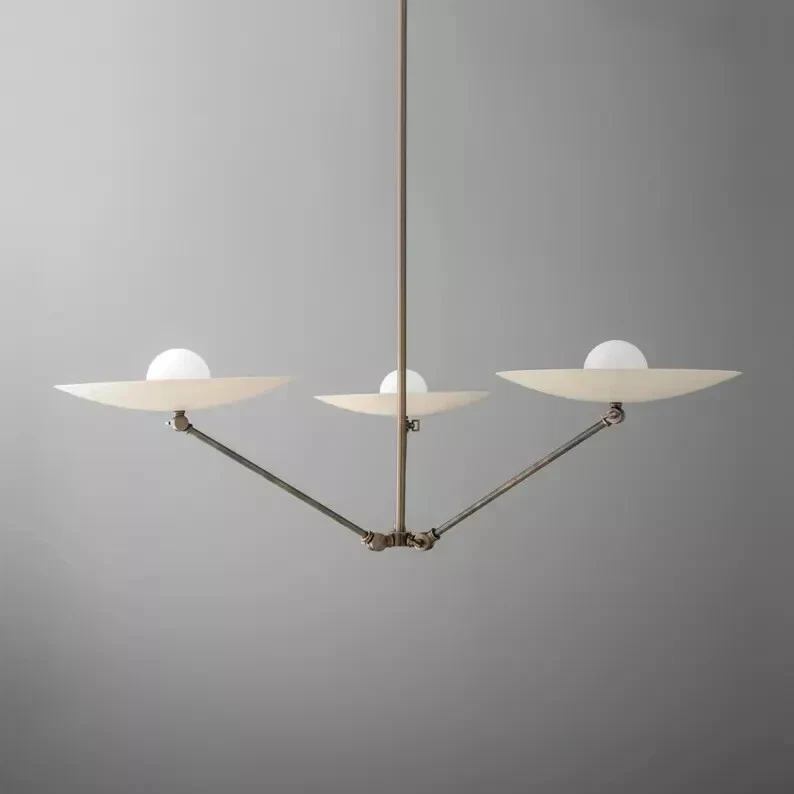 Italian Chandelier Light-Antique Brass Light-Modern Ceiling Light fixture - Image 3 of 4