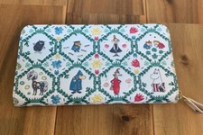 Moomin Valley Asakusa Bunko Cowhide Long Wallet Coin case No box Super Rare