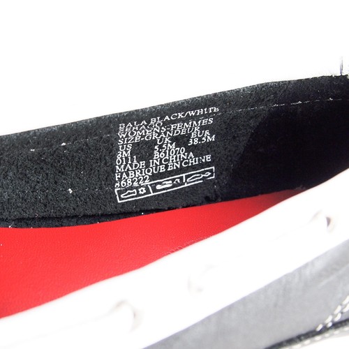 Sebago bala Barco Zapatos Mocasines Negro Piel Blanca Mujer Talla Eu 38.5 US 8 - Imagen 7 de 9