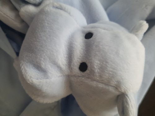 North American Bear Co Flatopotamus Blue Hippo Roll up Lovey Security Blanket - Picture 5 of 5