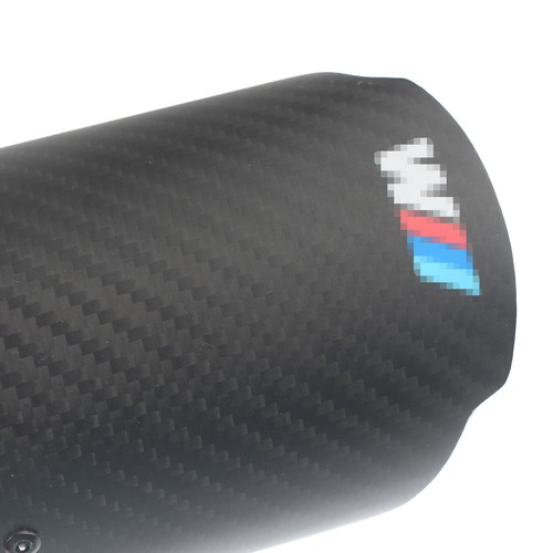 Carbon Fiber for BMW with M-POWER M Colored Exhaust Tips Muffler Pipe Tailpipe - Picture 8 of 10