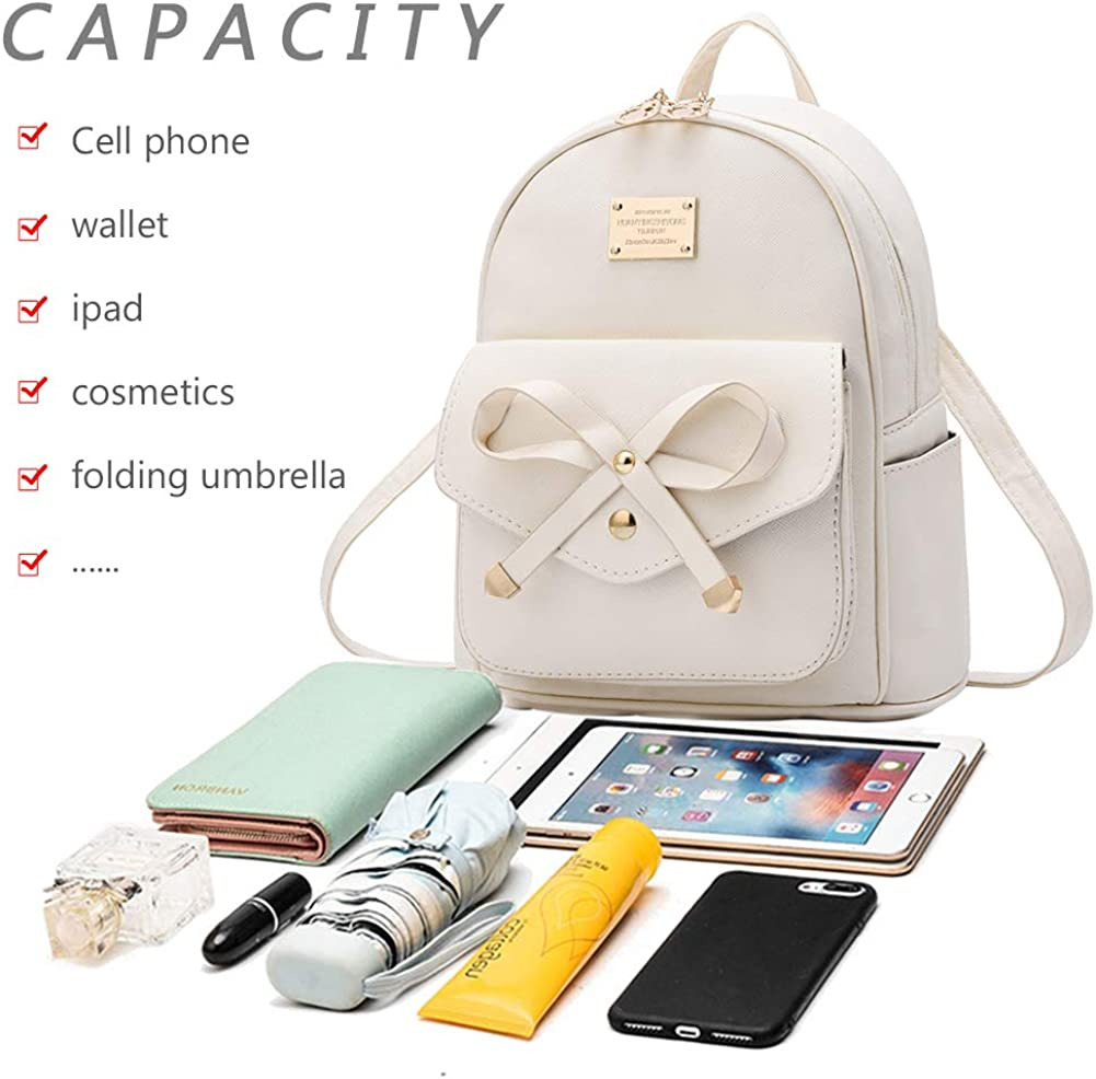 Cute mini genuine affordable leather backpack purse girls/women - brow–  mommyfanatic