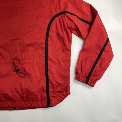 Vintage Nike Jacket Small 4-6 Red Black Youth Full Zip Training Activewear Used - Picture 11 of 12