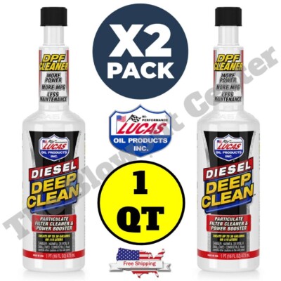 2-PACK Lucas Oil Diesel Deep Clean Fuel Additive & Injector Cleaner 16oz 10872
