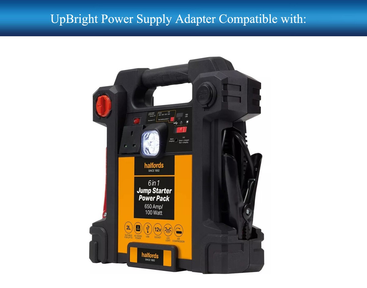 cigarette lighter battery charger halfords AC Adapter For Halfords 6-in-1 Jump Starter Power Pack 650 Amp/100 W Since  1892