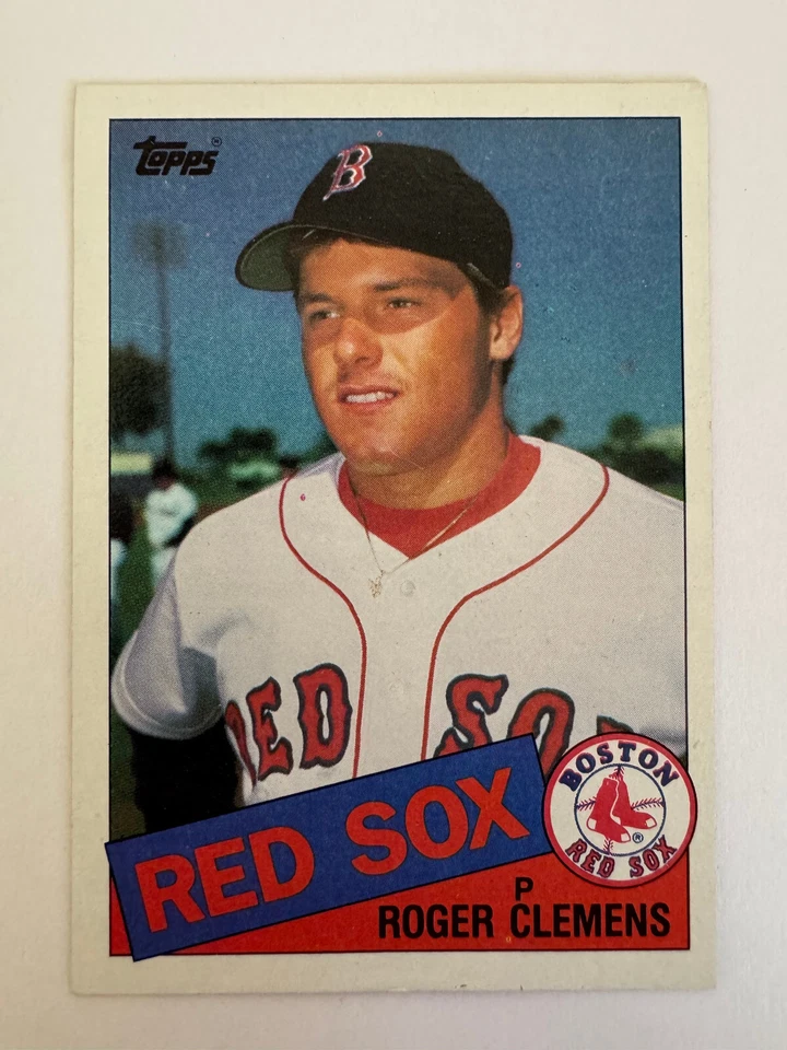 Boston Red Sox 1982-85 Topps conjuntos base de equipe (lote de 4 conjuntos com Clemens, Boggs RCs) - Imagem 4 de 4