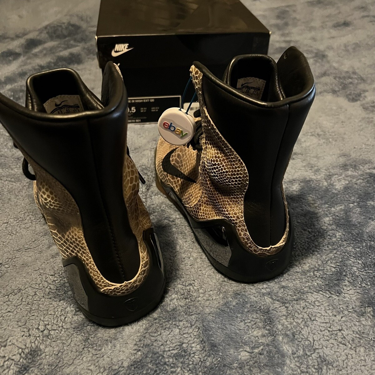 Size 9.5 Nike Kobe Bryant 9 High EXT QS Snakeskin Shoes 716616 001