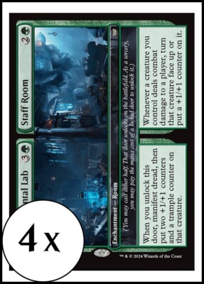 MTG - 4 x Experimental Lab / Staff Room - Duskmourn Commander - Playset 4x x4