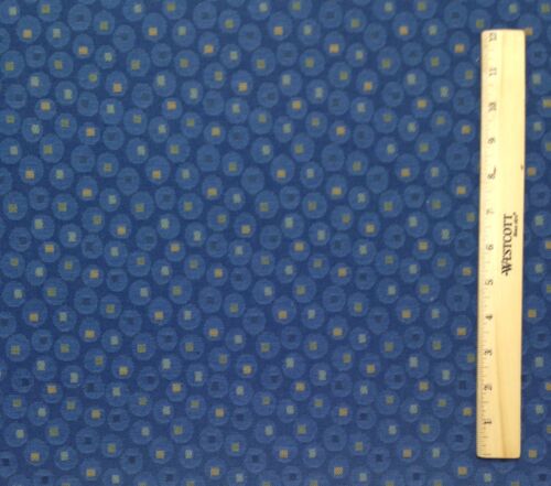 CRYPTON® FIZZY FUN MARINE BLUE CIRCLE GEOMETRIC JACQUARD FABRIC BY THE YARD 56"W - Picture 3 of 5
