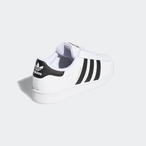Adidas - Kids Superstar Black and White Leather Sneakers BA8378 New in Box - Picture 5 of 7