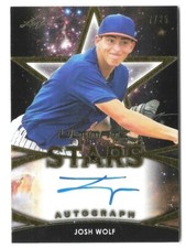 Josh Wolf 2019 Leaf Ultimate Draft Future Stars Autograph Gold #FS-JW2 /25 Mets