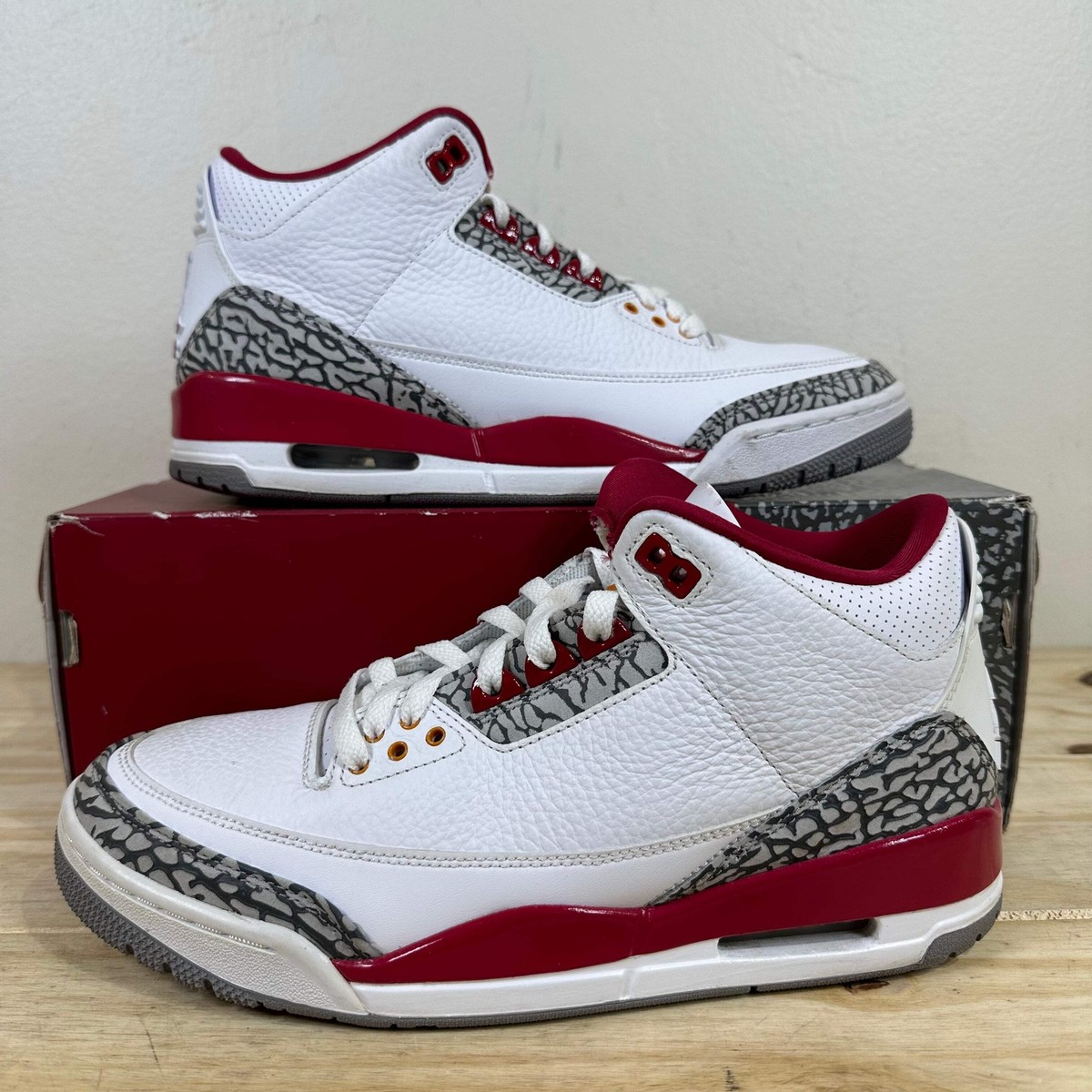 Air Jordan 3 Cardinal Red Sz 9 | eBay