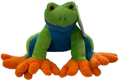 NWT Plush Tree Frog Animal Adventure Neon Color Rain Forest Stuffed ...