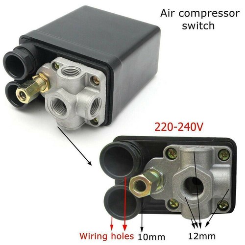 New Heavy Duty 90-125 PSI 240V Air Compressor Pressure Switch Control Valve AU - Picture 4 of 12