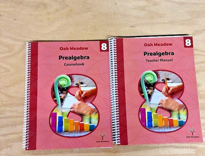Oak Meadow Grade 8 Prealgebra Coursebook and Teacher Manual (Current Version)