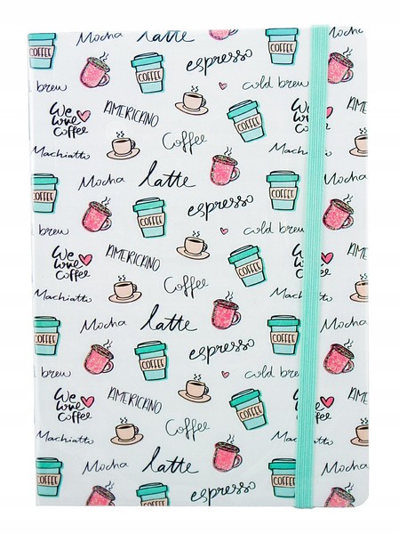 Notizbuch Mit Radiergummi, Kawa Coffee, Liniert, B6 (17,5 X 8,5 Cm), 80 Blatt-image