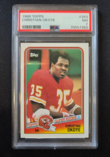 1988 Topps Christian Okoye #363 RC Rookie Card - PSA 7 NM - Kansas City Chiefs. rookie card picture
