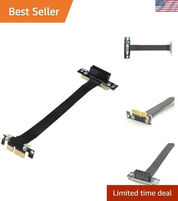 High-Performance 20cm PCIe Riser Cable - 90° Male to Female for Optimal GPU Use