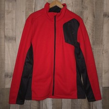 Spyder Bandit Full Zip Jacket Mens XL Red Fleece Alpine Sweater