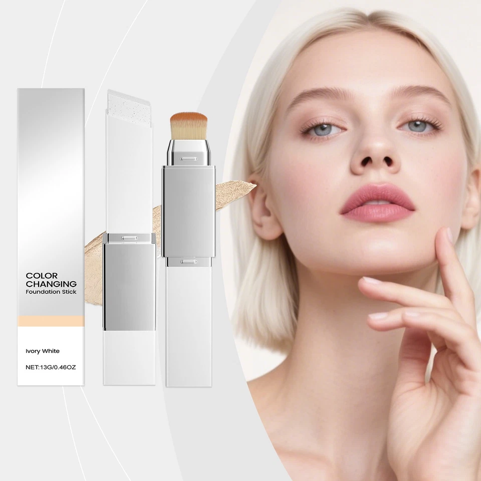 Base en barra 2 en 1 blanco marfil que cambia de color - ligera, mate e hidratada Foto 4 de 4