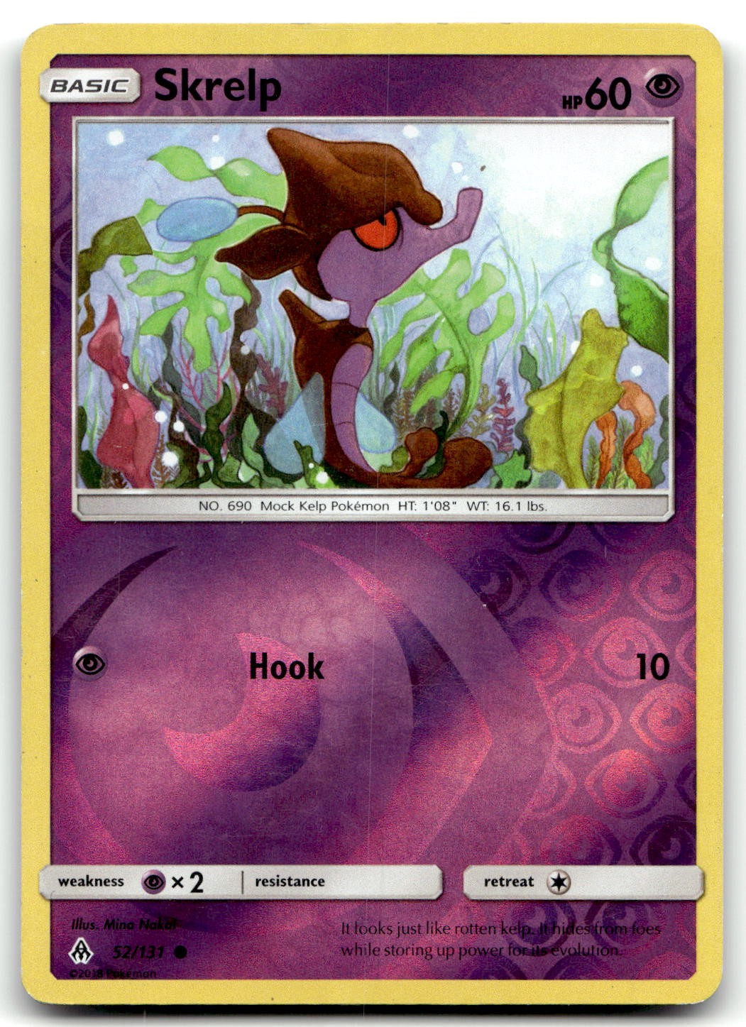 Skrelp 52/131 SM - Forbidden Light Common Reverse Holo Pokemon TCG MP