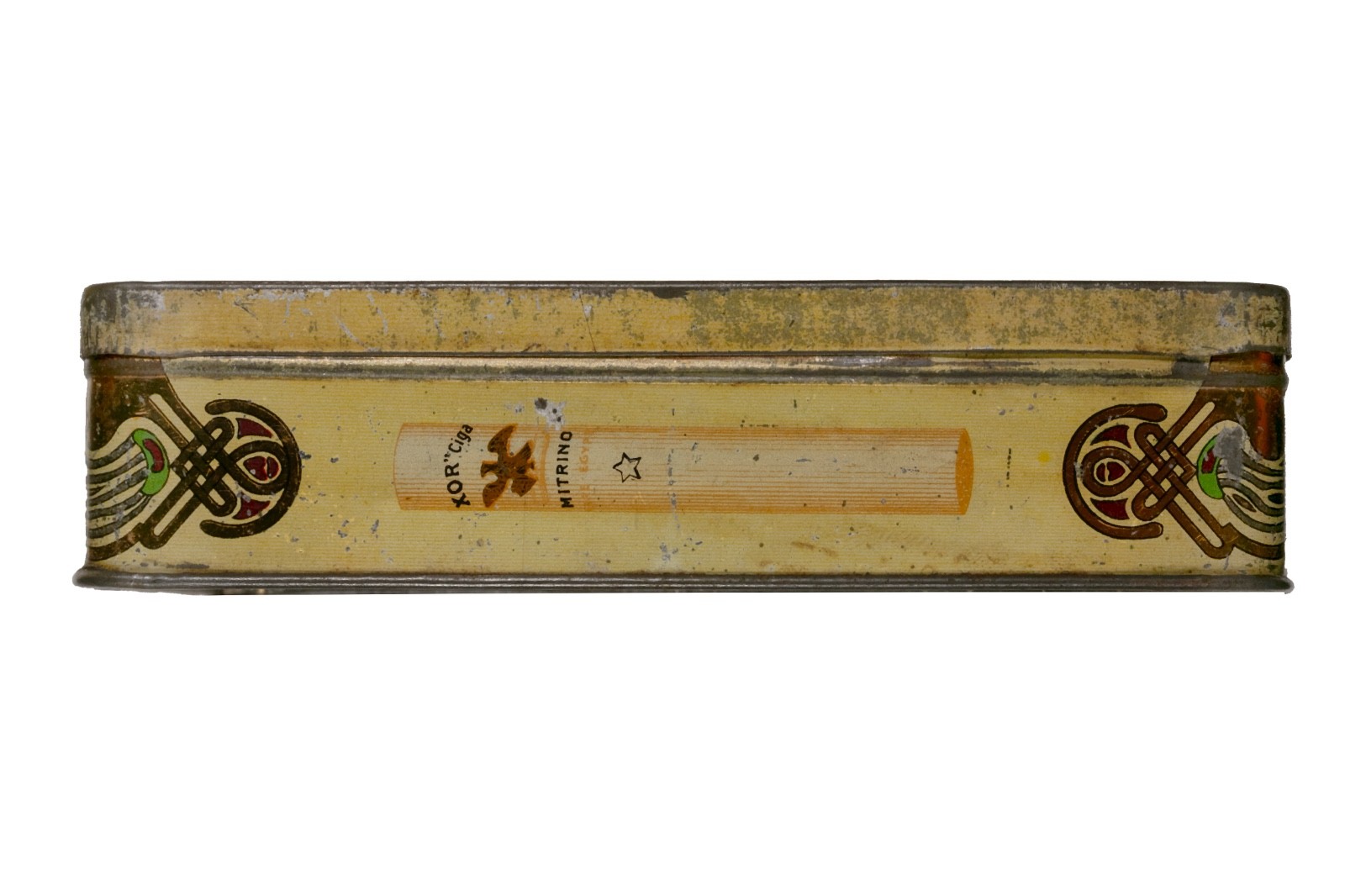 Rare 1900s Egyptian Dimitrino “Luxor" litho 100 cigarette tin in fair condition