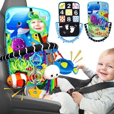 Innofans Baby Car Seat Ocean Animals Toys - Kick and Play Double Sided Infant...