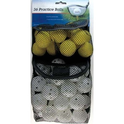 NEW Intech 12 Foam / 24 Plastic Practice Golf Balls 36 Piece Training